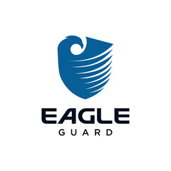 Eagle logo with modern and abstract design concept for security brand identity