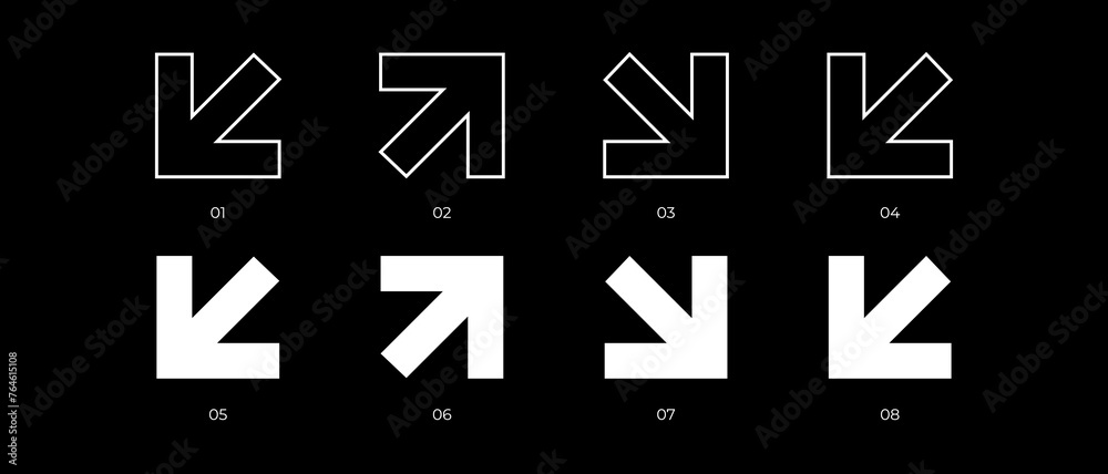 Fototapete abstract geometry shape. arrow vector element
