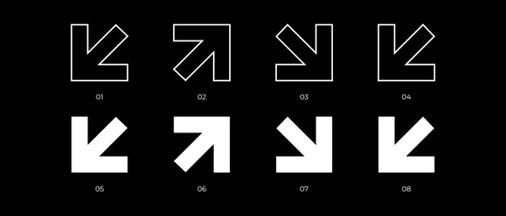 Abstract geometry shape. Arrow vector element