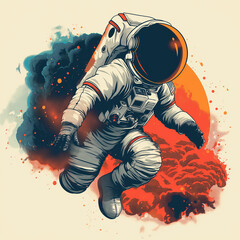 A modern and conceptual card image by the theme of International Day of Human Spaceflight - obrazy, fototapety, plakaty