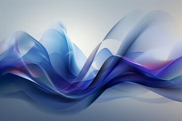 Naklejka premium An abstract pattern of soft waves in shades of blue and green. Generative AI