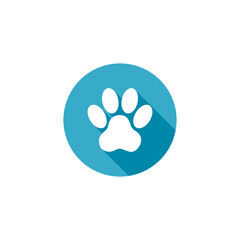 Paw print icon isolated on transparent background