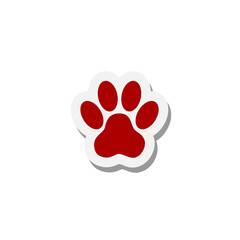 Paw print icon isolated on transparent background