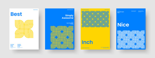 Naklejka premium Isolated Banner Template. Geometric Background Layout. Modern Business Presentation Design. Poster. Report. Brochure. Flyer. Book Cover. Portfolio. Pamphlet. Catalog. Notebook. Magazine. Newsletter
