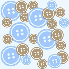 blue and brown baby boy background with buttons