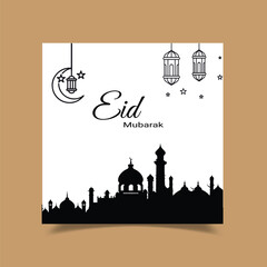 Creative Social Media Post Template I Ramdan Kareem Template I Eid Mubarak Template