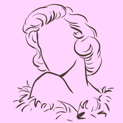 illustration of a girl vector for card decoration illustration