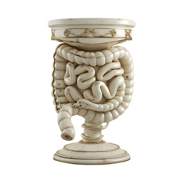 Human Organ System Model: Digestive System - A PNG Cutout Isolated on a Transparent Background
