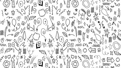 Hand drawn abstract scribble doodle