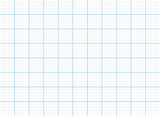 Page of paper with square grid background for notice. Educational vector