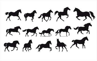 Vector of horses on a white background
