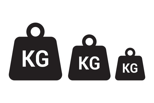 Weight icon set. Kg bell logo. Kettlebell, heavy sign. Iron dumbbell symbol. weight vector icon . heavy mass sign