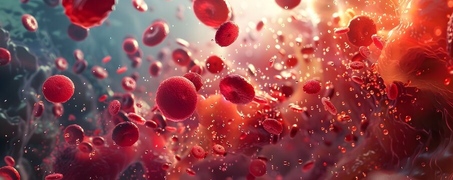 Dramatic Visualization of the Micro World of Human Blood Cells
