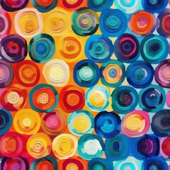 Circles colorful pattern