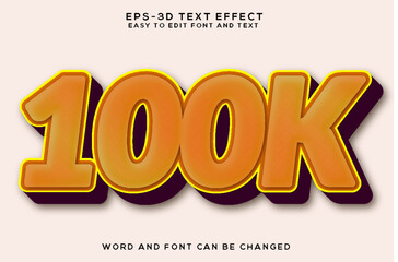 100K 3d colorful effect 