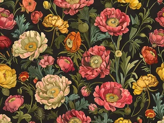 Ingelijste posters a vintage floral motif © IgnacioJulian