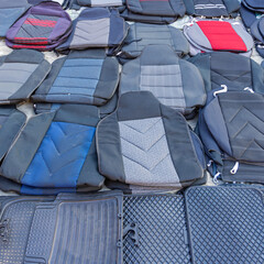 Many Car Seat Covers and Floor Mats After Market Parts