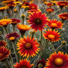 red and yellow flowers