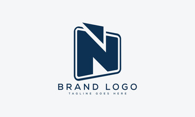 letter N logo design vector template design for brand.