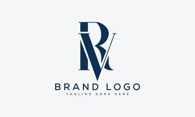 letter RV logo design vector template design for brand.