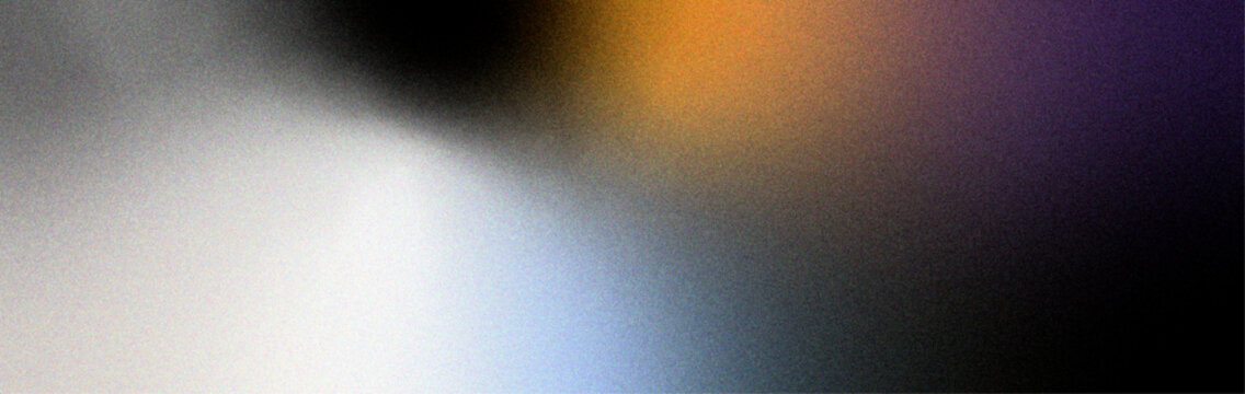 grainy glowing white light on dark backdrop noise texture effect banner header design. Retro Colors from the 1970s 1980s, 70s, 80s, 90s style 