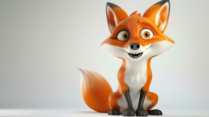 Obraz premium red fox Vulpes on a white background