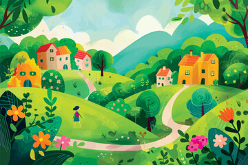 Fototapeta premium Children's Illustration