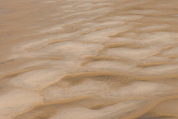 ondulations sur le sable d'une plage