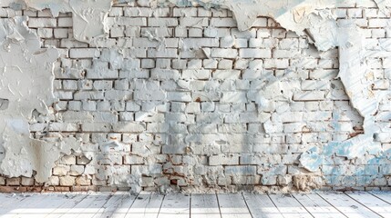 The vintage background texture of the old wall with peeling paint.