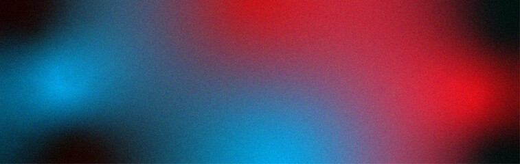 grainy glowing blue light on dark backdrop noise texture effect banner header design. Retro Colors from the 1970s 1980s, 70s, 80s, 90s style, red blue