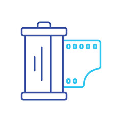 Blue Line Photographic Film vector icon