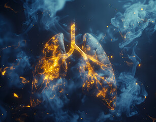 Obraz na płótnie Canvas Smoke Is to dangerous. Lung X-ray