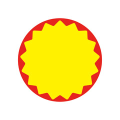 黄色と赤のシンプルなデコレーション素材 - 目立つPOPやフレームのデザインテンプレート
