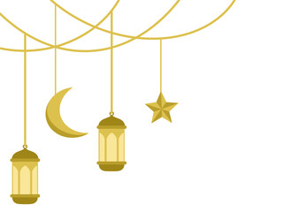Ramadhan Kareem Lantern Background Illustration