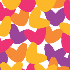 Seamless pattern. Multicolored hearts.