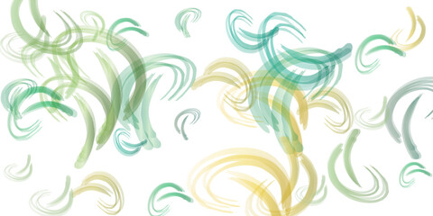 green fresh tea leaves isolated on white background