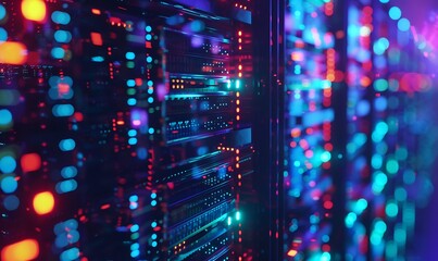 Blinking Lights Inside a Blockchain Server Farm