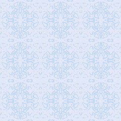 Blue and white watercolor ornament painted with watercolor on paper.