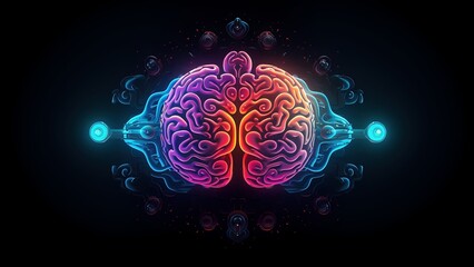 Technology Digital Brain Close-up