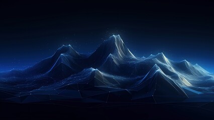 Digital technology abstract mountain terrain concept background - obrazy, fototapety, plakaty