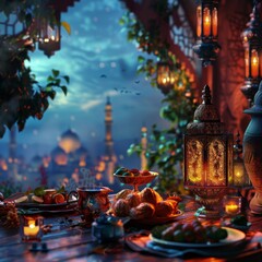 Ramadan Kareem background illustrations