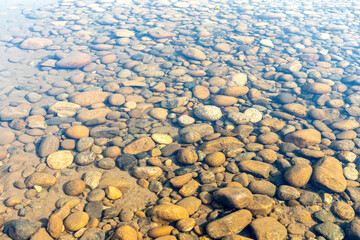 pebble stones in the water