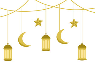 Ramadhan Kareem Lantern Background Illustration