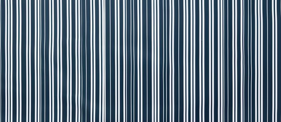 A detailed view of a wallpaper pattern featuring blue and white stripes running vertically