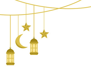Lantern Frame Eid Al Fitr Background