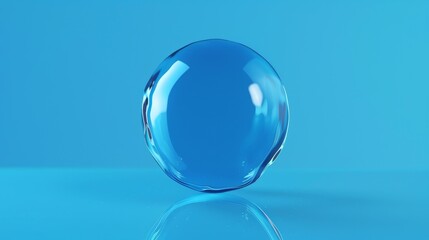 3D Liquid Sphere Infinite Loop, Realistic water drops.