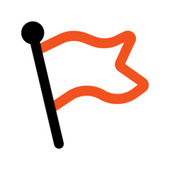 flag outline color icon