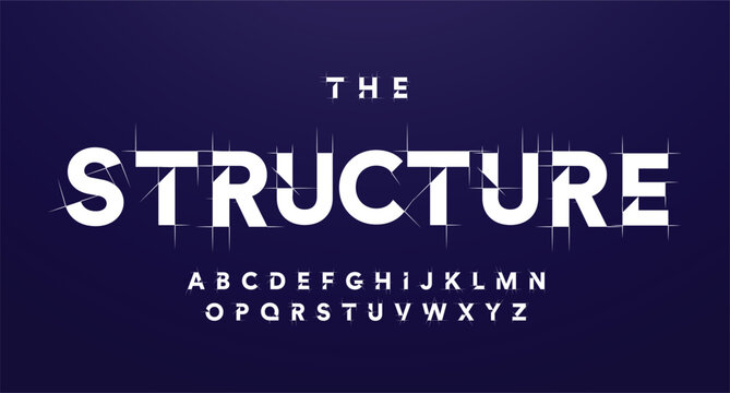 Minimal modern alphabet fonts. Typography minimalist creative urban digital fashion future creative logo font. vector illustration
