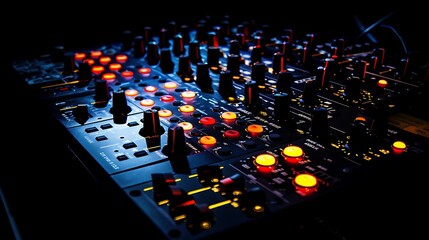 Mixer sound audio electronic music AI Image Generative