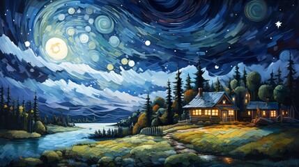 Starry night skies